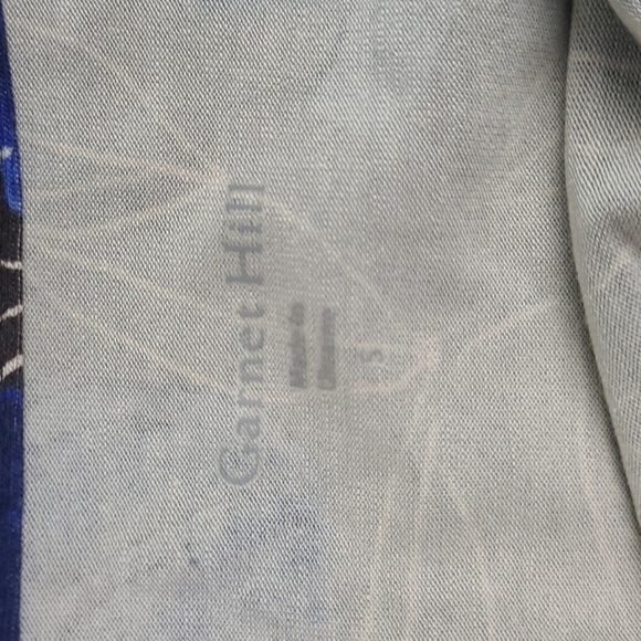 NWT Garnet Hill Blue Brown Patterned Midi Tie Waist Dress Size Small - Picture 5 of 11